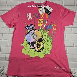 New bleecker & Mercer Mens Short Sleeve PINK MULTICOLOR T Shirt SIZE EXTRA LARGE